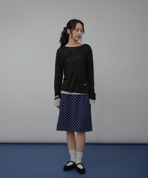 スカート（ブルー・ネイビー/青色系・ひざ丈）ファッション通販