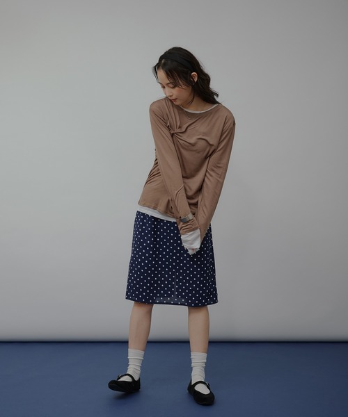 MUHET(ミュエータ)の「【SET ITEM】assorted midi skirt with scrunchie / シュシュ付きアソートミディスカート(スカート・レディース・ネイビー/ブラウン/ブラック・MEDIUM/LARGE)」の14枚目の写真