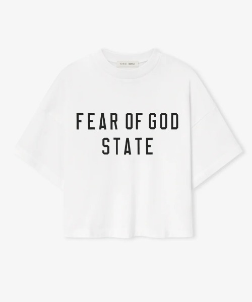 FOG ESSENTIALS(エフオージーエッセンシャルズ)の「Fear of God ESSENTIALS/FOG エッセンシャルズ/Boxy Tee(Tシャツ/カットソー・レディース・ブラック/ホワイト・M/L/S)」の5枚目の写真