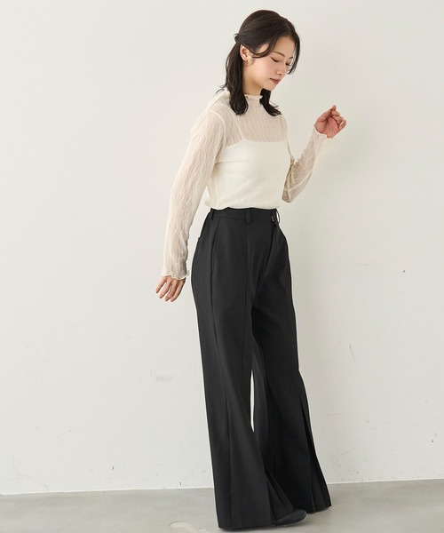 ニュアンス柄 シアートップス【588094】（Tシャツ/カットソー）｜mil