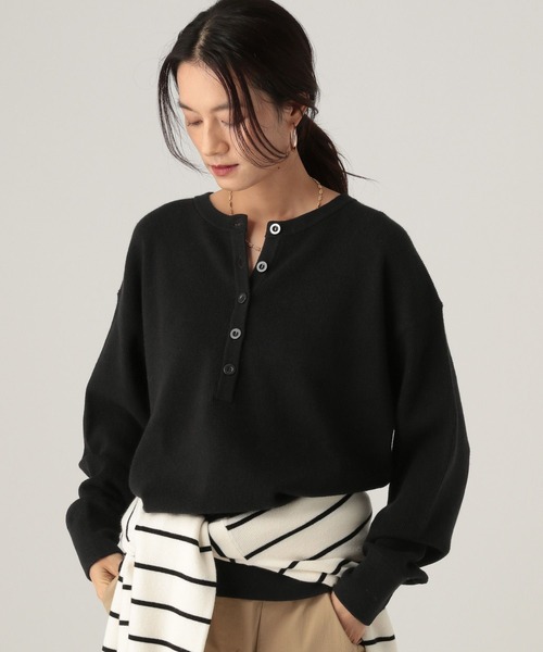 Elura(エルーラ)の「もっちりモイストワッフルプルオーバー/582761(ニット/セーター・レディース・ホワイト/ブラック/ブラウン/オレンジ・FREE)」の7枚目の写真