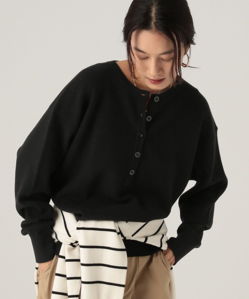 Elura(エルーラ)の「もっちりモイストワッフルプルオーバー/582761(ニット/セーター・レディース・ホワイト/ブラック/ブラウン/オレンジ・FREE)」の8枚目の写真