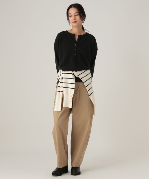 Elura(エルーラ)の「もっちりモイストワッフルプルオーバー/582761(ニット/セーター・レディース・ホワイト/ブラック/ブラウン/オレンジ・FREE)」の10枚目の写真