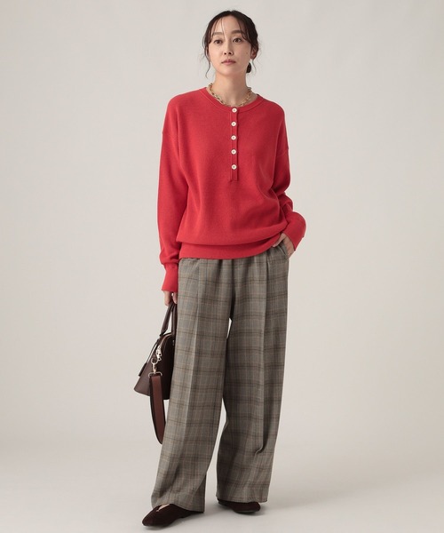 Elura(エルーラ)の「もっちりモイストワッフルプルオーバー/582761(ニット/セーター・レディース・ホワイト/ブラック/ブラウン/オレンジ・FREE)」の15枚目の写真