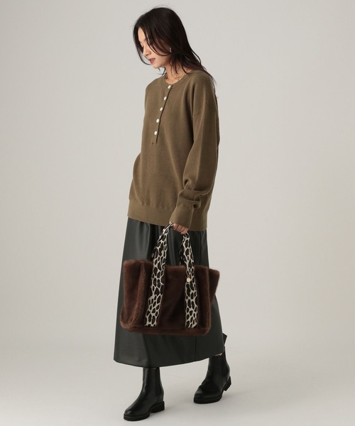 Elura(エルーラ)の「もっちりモイストワッフルプルオーバー/582761(ニット/セーター・レディース・ホワイト/ブラック/ブラウン/オレンジ・FREE)」の20枚目の写真