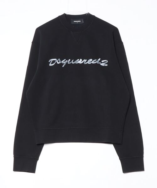 DSQUARED2(ディースクエアード)の「Dyed Just Right Fit Doodle Sweatshirt/0251(スウェット・レディース・ブラック・S/XS)」の1枚目の写真