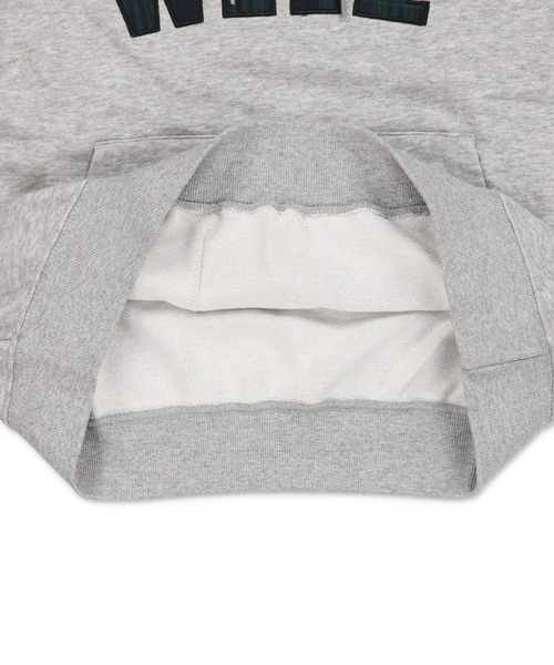 SPINNS(スピンズ)の「短丈スウェットパーカー/チェック/パッチワークロゴ/ショート丈(パーカー・メンズ・ブラック/ネイビー/杢グレー/アッシュグレー・ONESIZE)」の11枚目の写真