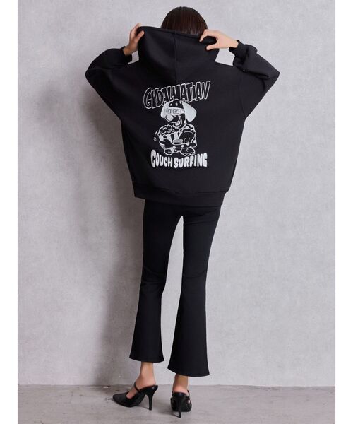 GYDA（ジェイダ）の「COUCH SURFING GYDALMATIANスウェットパーカー（パーカー・レディース・ブラウン/ピンク/オフホワイト/ブラック・FREE）」の19枚目の写真