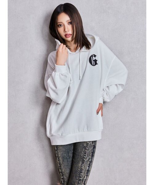 GYDA（ジェイダ）の「COUCH SURFING GYDALMATIANスウェットパーカー（パーカー・レディース・ブラウン/ピンク/オフホワイト/ブラック・FREE）」の20枚目の写真