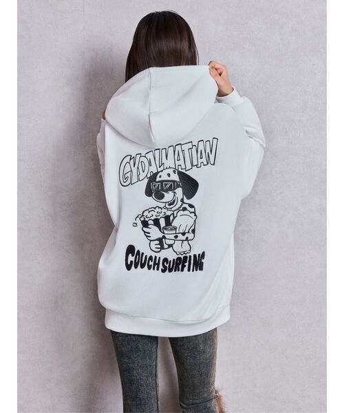 GYDA（ジェイダ）の「COUCH SURFING GYDALMATIANスウェットパーカー（パーカー・レディース・ブラウン/ピンク/オフホワイト/ブラック・FREE）」の21枚目の写真