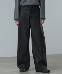 CALLNE | 【CALLNE】Vintage Design Curve Pants / ヴィンテージデザイン合皮カーブパンツ（セットアップ対応）(その他パンツ)