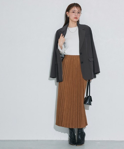 Pierrot（ピエロ）の「テーラードシングルジャケット（テーラードジャケット・レディース・ブラウン系その他/ブラック/チャコール・M/L）」の21枚目の写真