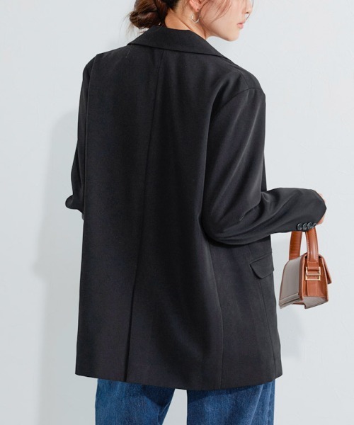 Pierrot（ピエロ）の「テーラードシングルジャケット（テーラードジャケット・レディース・ブラウン系その他/ブラック/チャコール・M/L）」の17枚目の写真