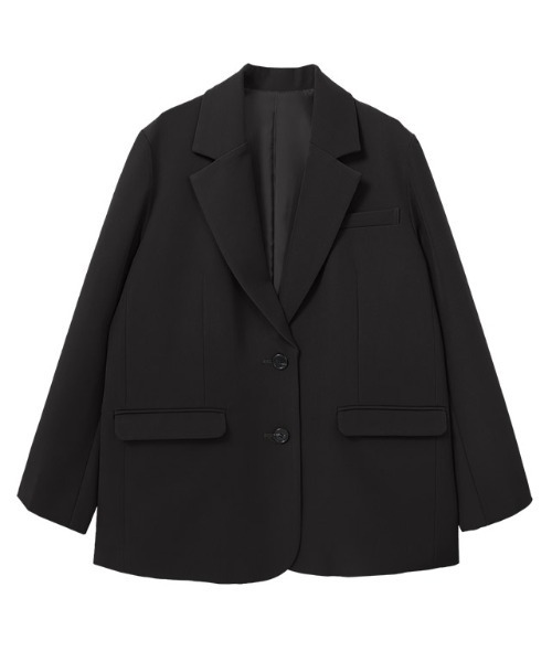 Pierrot（ピエロ）の「テーラードシングルジャケット（テーラードジャケット・レディース・ブラウン系その他/ブラック/チャコール・M/L）」の18枚目の写真