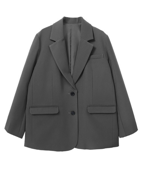 Pierrot（ピエロ）の「テーラードシングルジャケット（テーラードジャケット・レディース・ブラウン系その他/ブラック/チャコール・M/L）」の13枚目の写真