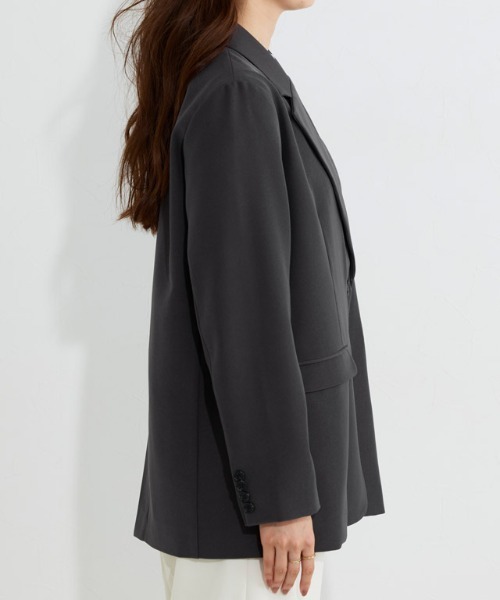 Pierrot（ピエロ）の「テーラードシングルジャケット（テーラードジャケット・レディース・ブラウン系その他/ブラック/チャコール・M/L）」の12枚目の写真