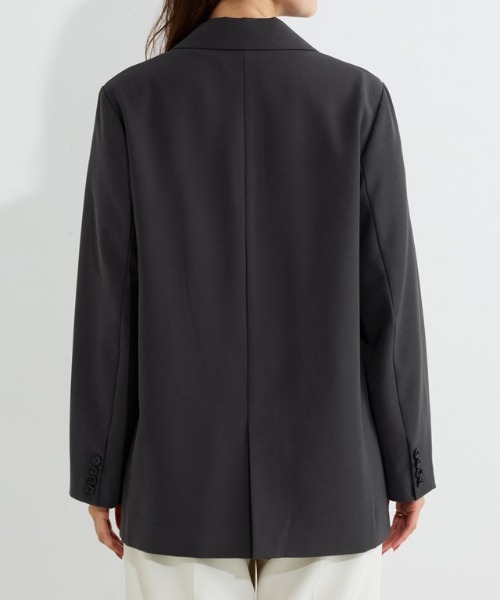 Pierrot（ピエロ）の「テーラードシングルジャケット（テーラードジャケット・レディース・ブラウン系その他/ブラック/チャコール・M/L）」の4枚目の写真