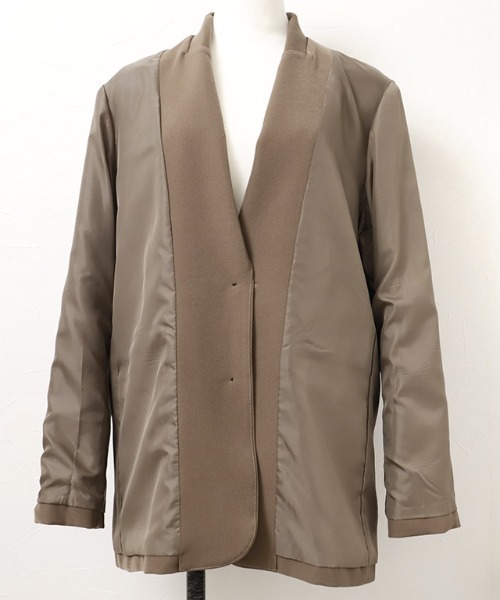 Pierrot（ピエロ）の「テーラードシングルジャケット（テーラードジャケット・レディース・ブラウン系その他/ブラック/チャコール・M/L）」の6枚目の写真