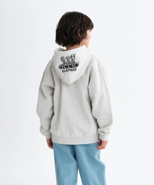 ELEMENT(エレメント)の「ELEMENT キッズ TIMBER 3 ZIP HOOD YO パーカー 【2025年秋冬モデル】/エレメントキッズフードプリントジップアップパーカー・フーディー(パーカー・キッズ・ブラック/ホワイト系その他・SMALL/MEDIUM/LARGE/X-LARGE)」の1枚目の写真
