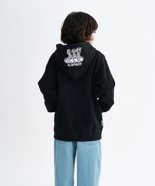 ELEMENT(エレメント)の「ELEMENT キッズ TIMBER 3 ZIP HOOD YO パーカー 【2025年秋冬モデル】/エレメントキッズフードプリントジップアップパーカー・フーディー(パーカー・キッズ・ブラック/ホワイト系その他・SMALL/MEDIUM/LARGE/X-LARGE)」の2枚目の写真