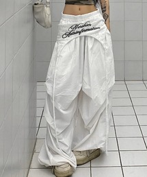 【 MEMECLE / メメクル 】スターラップ ルーズ ナイロン パンツ