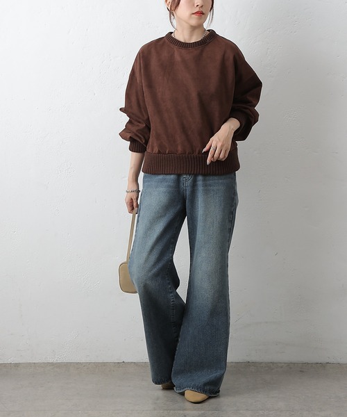 COLONY 2139（コロニートゥーワンスリーナイン）の「スエードポンチ袖ボリュームプルオーバー（Tシャツ/カットソー・レディース・ブラウン/アイボリー/ブラック・FREE）」の14枚目の写真