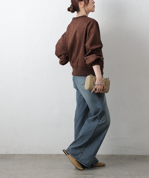 COLONY 2139（コロニートゥーワンスリーナイン）の「スエードポンチ袖ボリュームプルオーバー（Tシャツ/カットソー・レディース・ブラウン/アイボリー/ブラック・FREE）」の17枚目の写真