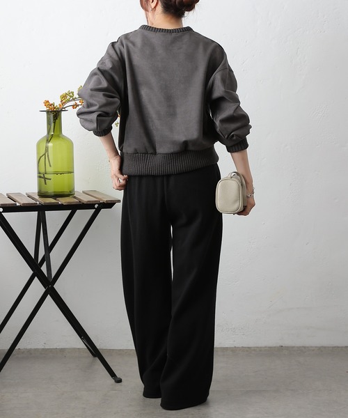 COLONY 2139（コロニートゥーワンスリーナイン）の「スエードポンチ袖ボリュームプルオーバー（Tシャツ/カットソー・レディース・ブラウン/アイボリー/ブラック・FREE）」の8枚目の写真