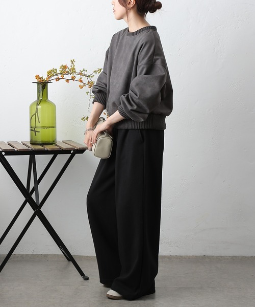 COLONY 2139（コロニートゥーワンスリーナイン）の「スエードポンチ袖ボリュームプルオーバー（Tシャツ/カットソー・レディース・ブラウン/アイボリー/ブラック・FREE）」の7枚目の写真