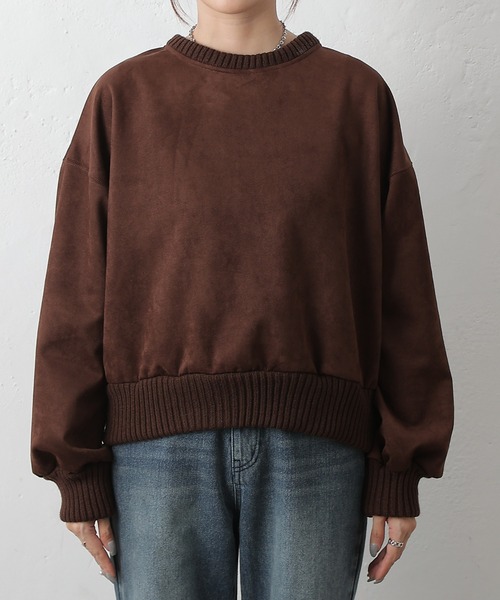 COLONY 2139（コロニートゥーワンスリーナイン）の「スエードポンチ袖ボリュームプルオーバー（Tシャツ/カットソー・レディース・ブラウン/アイボリー/ブラック・FREE）」の18枚目の写真