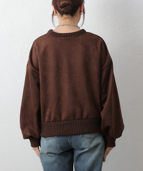 COLONY 2139（コロニートゥーワンスリーナイン）の「スエードポンチ袖ボリュームプルオーバー（Tシャツ/カットソー・レディース・ブラウン/アイボリー/ブラック・FREE）」の20枚目の写真