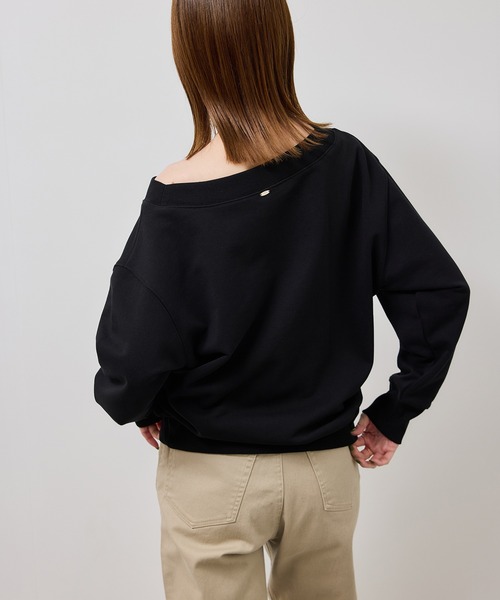 ROPE' PICNIC（ロペピクニック）の「2WAYボートネックスウェット/リンクコーデ（スウェット・レディース・ブラック/ライトグレー/キナリ・FREE）」の5枚目の写真