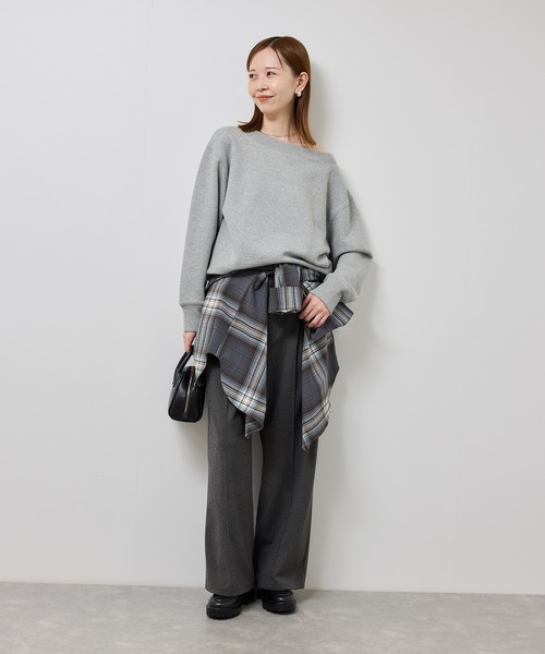 ROPE' PICNIC（ロペピクニック）の「2WAYボートネックスウェット/リンクコーデ（スウェット・レディース・ブラック/ライトグレー/キナリ・FREE）」の9枚目の写真