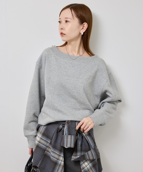 ROPE' PICNIC（ロペピクニック）の「2WAYボートネックスウェット/リンクコーデ（スウェット・レディース・ブラック/ライトグレー/キナリ・FREE）」の12枚目の写真