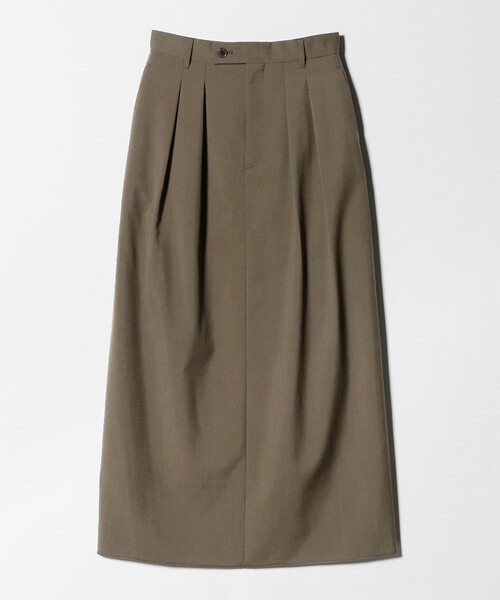BEAUTY&YOUTH UNITED ARROWS（ビューティーアンドユースユナイテッドアローズ）の「毛ブレンド タックロングスカート 防シワ ウォッシャブル（スカート・レディース・オリーブ・M/XS/S）」の8枚目の写真
