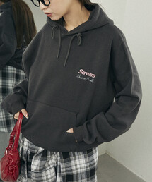 PUBLUX(パブリュクス)のPUBLUX/パブリュクス 相良刺繍 フレンチブルドッグ 裏起毛 フーディー 限定展開(パーカー)