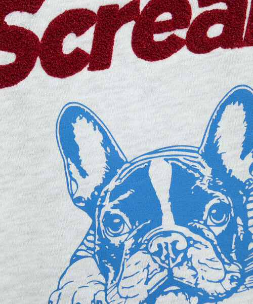 PUBLUX（パブリュクス）の「PUBLUX/パブリュクス 相良刺繍 フレンチブルドッグ 裏起毛 フーディー　限定展開（パーカー・レディース・チャコールグレー/ライトグレー/ネイビー・S/M/L）」の13枚目の写真