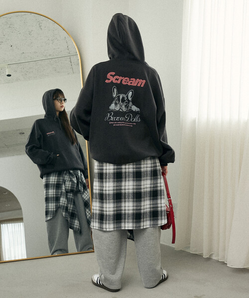 セール】PUBLUX/パブリュクス 相良刺繍 フレンチブルドッグ 裏起毛