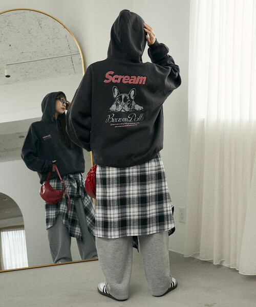 セール】PUBLUX/パブリュクス 相良刺繍 フレンチブルドッグ 裏起毛