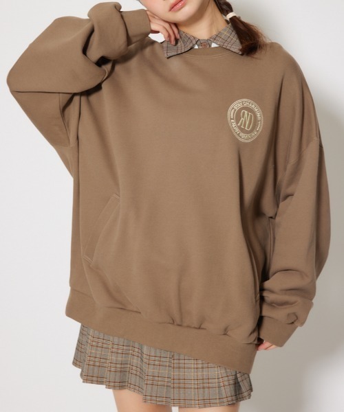 RIENDA GOLF】ユニセックスルーズスウェットトップス 秋服 冬服