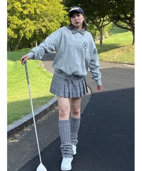 RIENDA GOLF】ユニセックスルーズスウェットトップス 秋服 冬服