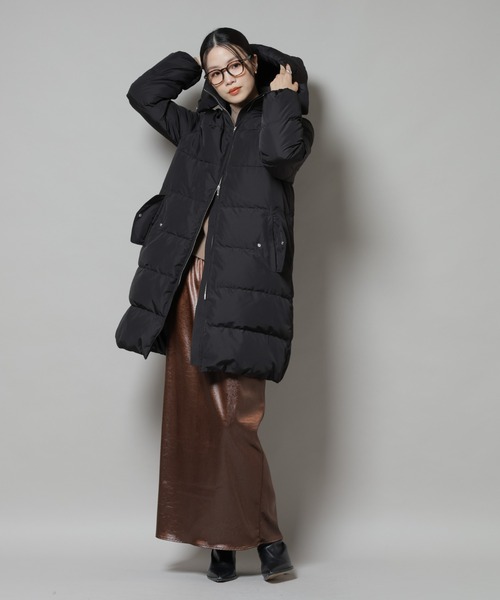 撥水加工 フードロングダウンコート（ダウンジャケット/コート）｜NANO