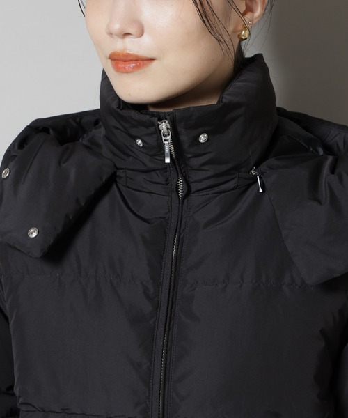 NANO universe（ナノユニバース）の「撥水加工 フードロングダウンコート（ダウンジャケット/コート・レディース・ブラウン/ブラック/チャコール・FREE）」の9枚目の写真