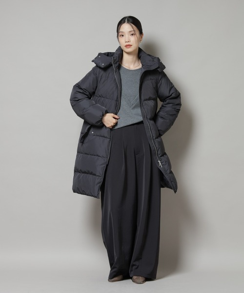 セール】撥水加工 フードロングダウンコート（ダウンジャケット/コート