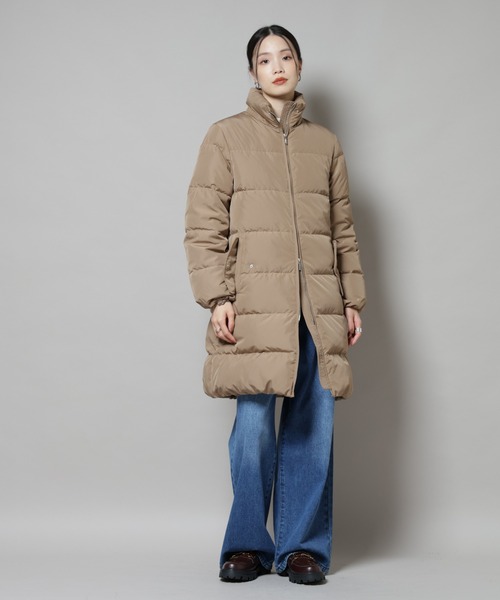 セール】撥水加工 フードロングダウンコート（ダウンジャケット/コート
