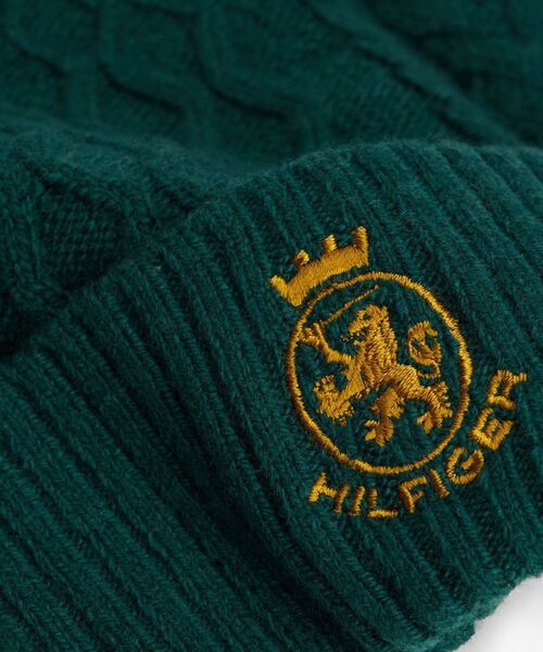 TOMMY HILFIGER（トミーヒルフィガー）の「クレストニットビーニー（ニットキャップ/ビーニー・メンズ・イエロー× ブルー/ネイビー/グリーン/バーガンディー・FREE）」の9枚目の写真