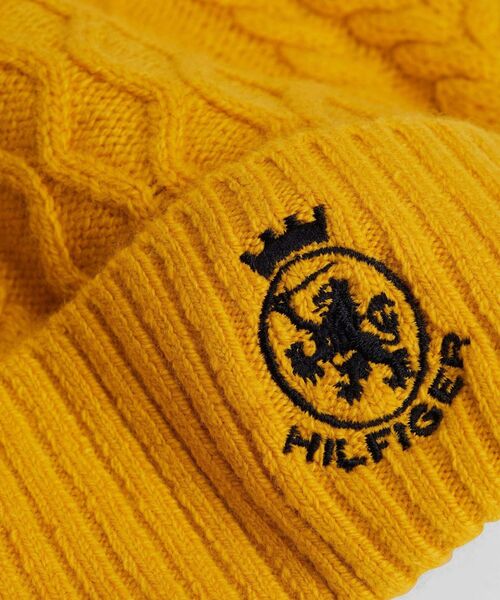 TOMMY HILFIGER（トミーヒルフィガー）の「クレストニットビーニー（ニットキャップ/ビーニー・メンズ・イエロー× ブルー/ネイビー/グリーン/バーガンディー・FREE）」の15枚目の写真