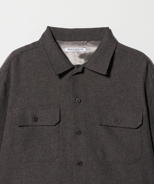 BEAUTY&YOUTH UNITED ARROWS(ビューティーアンドユースユナイテッドアローズ)の「【WEB限定】ポリエステル ワイドショートシャツ(シャツ/ブラウス・レディース・ブラウン系/ライトグレー/ネイビー・FREE)」の7枚目の写真