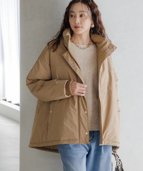 Elura（エルーラ）の「蓄熱中綿コート/596031（ダウンジャケット/コート・レディース・キャメル/ブラック/カーキ・MEDIUM/LARGE）」の3枚目の写真