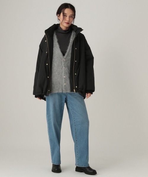 Elura（エルーラ）の「蓄熱中綿コート/596031（ダウンジャケット/コート・レディース・キャメル/ブラック/カーキ・MEDIUM/LARGE）」の7枚目の写真